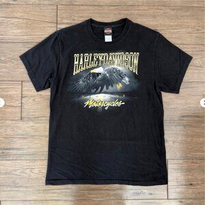 Harley Davidson Eagle Graphic T Shirt Genuine Motorcycles Black L